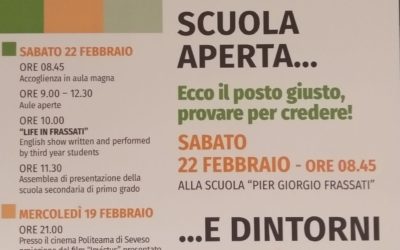 Scuola aperta, sabato 22 febbraio la Secondaria si presenta alle famiglie